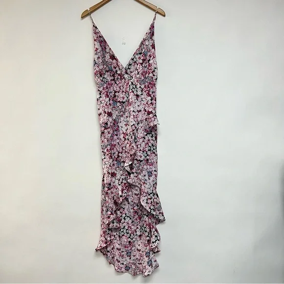 Michael Costello Pink Floral Midi Dress - Picture 2 of 10